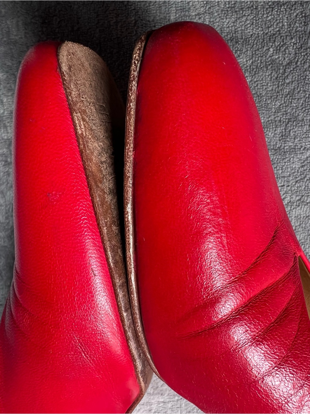 LOQ Shoes Sz 41 US 10.5 Camila Red Leather Pumps Heels Spain - Picture 4 of 17